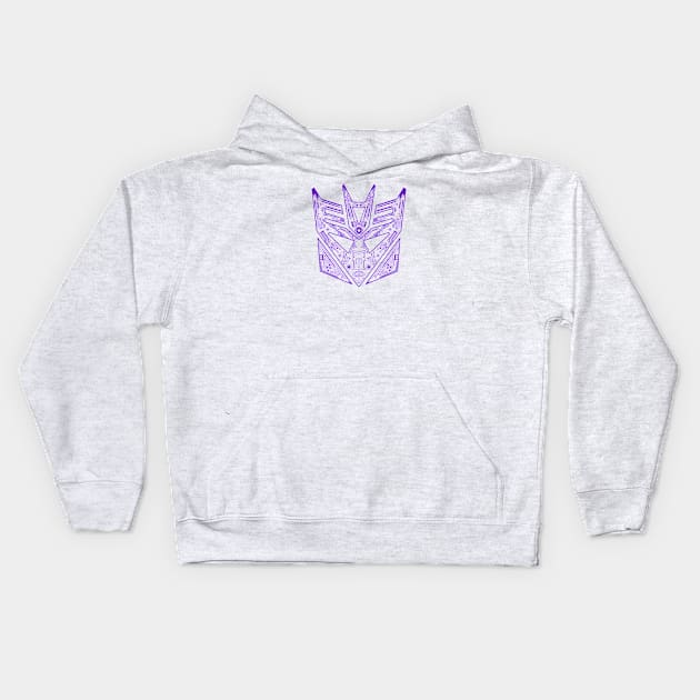 Decepticon Tech - Purple Kids Hoodie by LotusArtStudio